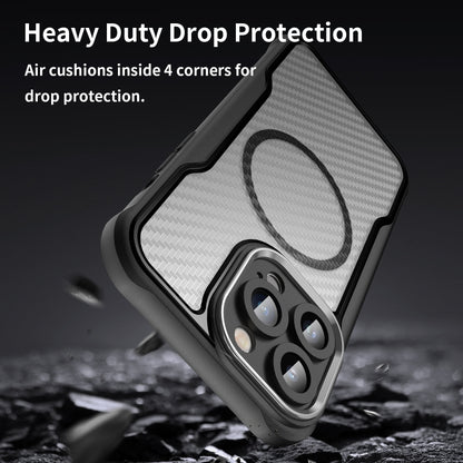 Carbon Fiber Texture MagSafe Translucent Phone Case